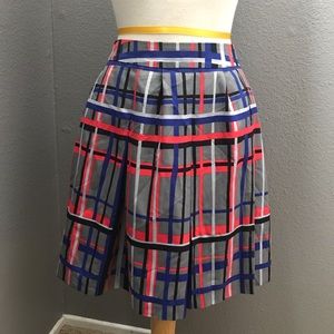 Pleated plaid skirt Banana Republic